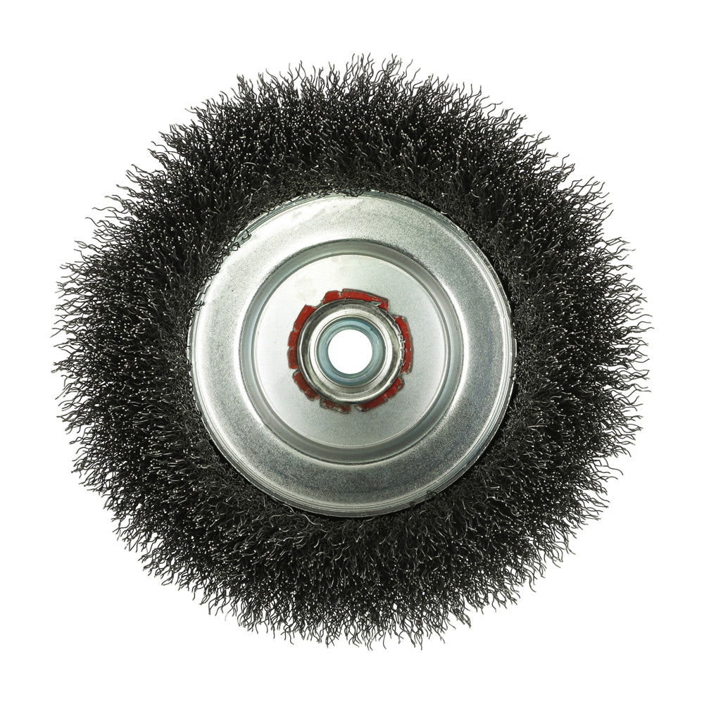 This is an image showing TIMCO Angle Grinder Cup Brush - Crimped Steel Wire - 150mm - 1 Each Blister Pack available from T.H Wiggans Ironmongery in Kendal, quick delivery at discounted prices.