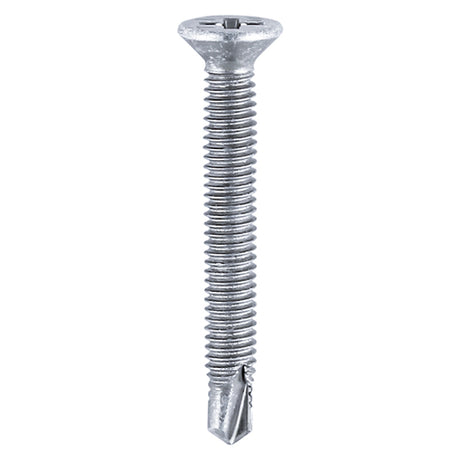 This is an image showing TIMCO Window Fabrication Screws - Countersunk - PH - Metric Thread - Self-Drilling Point - Zinc - M4 x 16 - 1000 Pieces Box available from T.H Wiggans Ironmongery in Kendal, quick delivery at discounted prices.