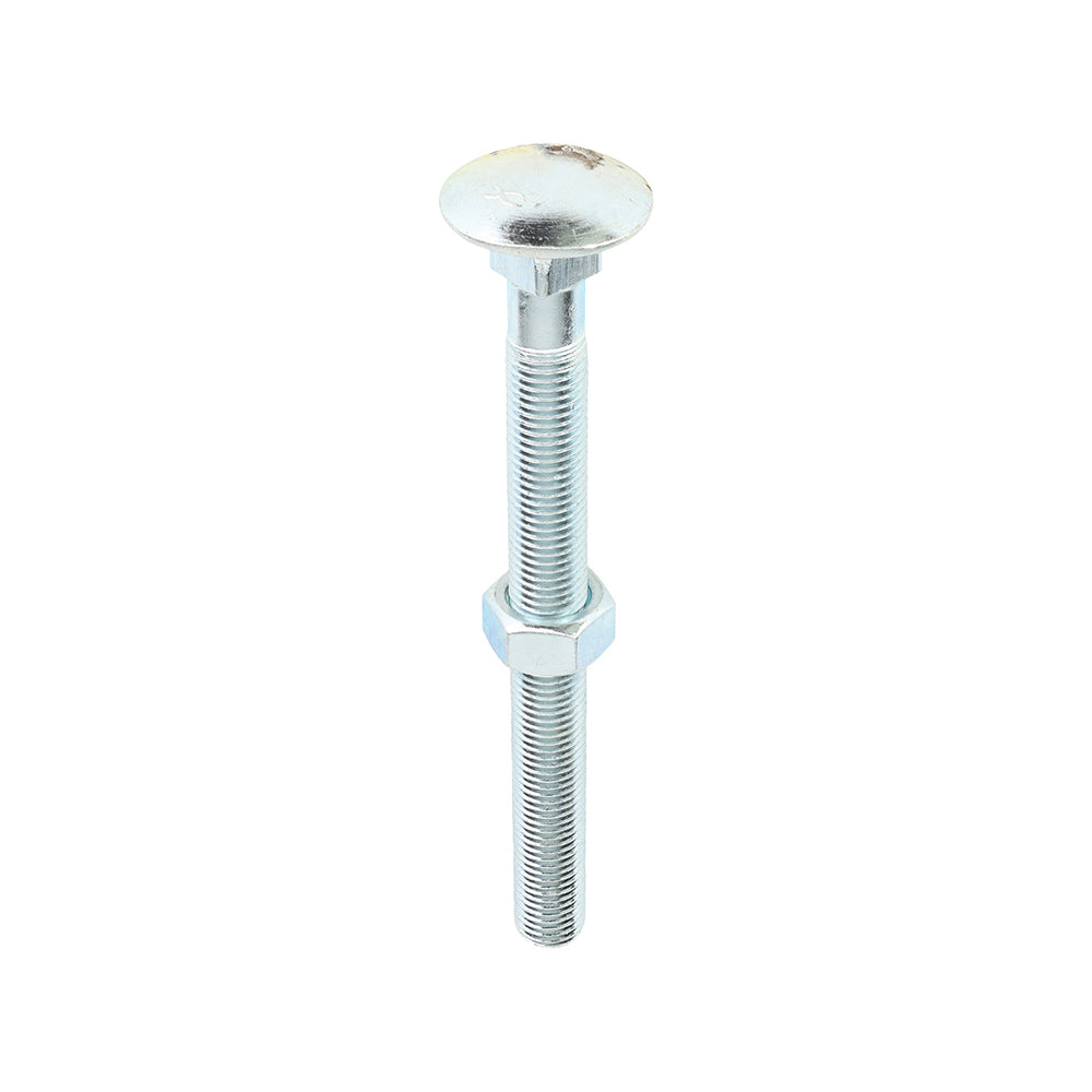 This is an image showing TIMCO Carriage Bolts & Hex Nuts - Zinc - M16 x 180 - 5 Pieces Box available from T.H Wiggans Ironmongery in Kendal, quick delivery at discounted prices.