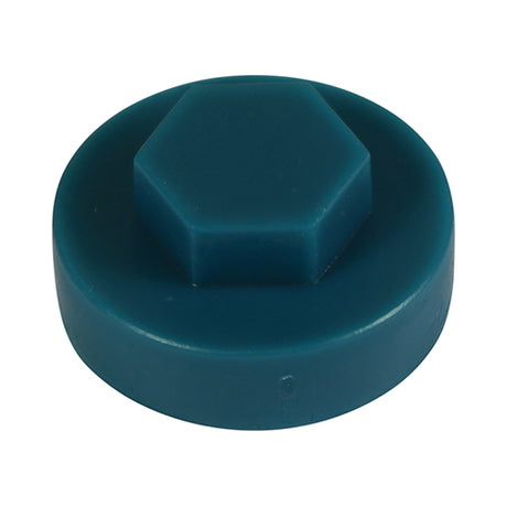 This is an image showing TIMCO Hex Head Cover Caps - Ocean Blue - 16mm - 1000 Pieces Bag available from T.H Wiggans Ironmongery in Kendal, quick delivery at discounted prices.