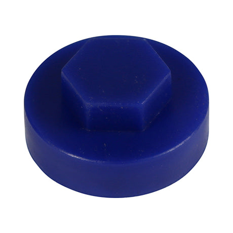 This is an image showing TIMCO Hex Head Cover Caps - Ultra Marine - 16mm - 1000 Pieces Bag available from T.H Wiggans Ironmongery in Kendal, quick delivery at discounted prices.
