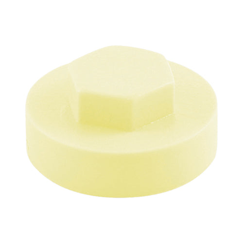 This is an image showing TIMCO Hex Head Cover Caps - White (Creamy) - 16mm - 1000 Pieces Bag available from T.H Wiggans Ironmongery in Kendal, quick delivery at discounted prices.