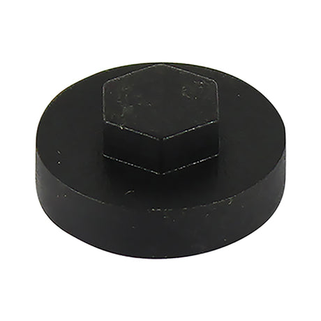 This is an image showing TIMCO Hex Head Cover Caps - Black - 19mm - 1000 Pieces Bag available from T.H Wiggans Ironmongery in Kendal, quick delivery at discounted prices.