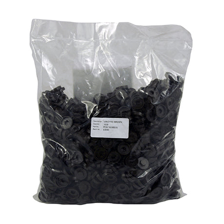 This is an image showing TIMCO Hex Head Cover Caps - Black - 19mm - 1000 Pieces Bag available from T.H Wiggans Ironmongery in Kendal, quick delivery at discounted prices.
