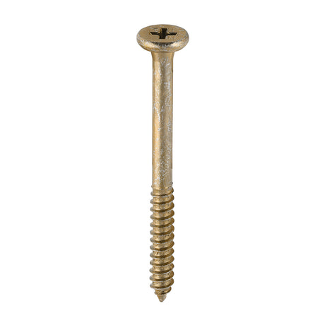 This is an image showing TIMCO Element Screws - Shallow Pan Countersunk - PH - Self-Tapping Thread - AB Point - Yellow - 4.8 x 55 - 200 Pieces Box available from T.H Wiggans Ironmongery in Kendal, quick delivery at discounted prices.