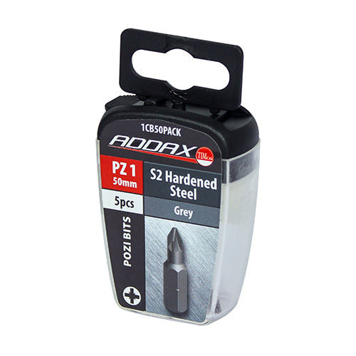 This is an image showing TIMCO S2 Driver Bits - PZ - No.1 x 50 - 5 Pieces Blister Pack available from T.H Wiggans Ironmongery in Kendal, quick delivery at discounted prices.