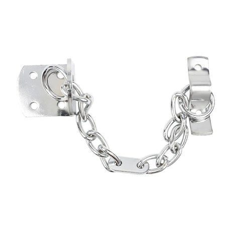 This is an image showing TIMCO Security Door Chain - Polished Chrome - 44mm - 1 Each Bag available from T.H Wiggans Ironmongery in Kendal, quick delivery at discounted prices.