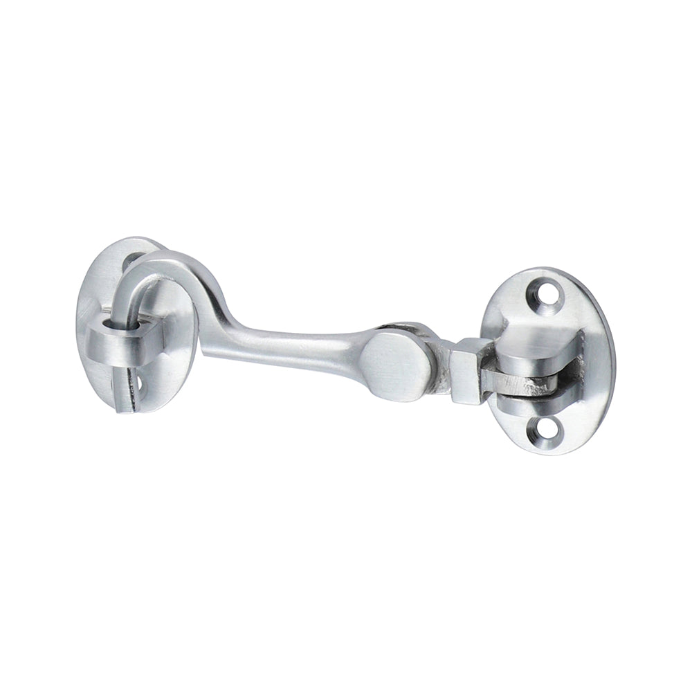 This is an image showing TIMCO Cabin Hook - Satin Chrome - 75mm - 1 Each Bag available from T.H Wiggans Ironmongery in Kendal, quick delivery at discounted prices.