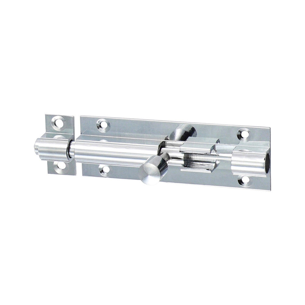 This is an image showing TIMCO Straight Barrel Bolt - Polished Chrome - 75 x 25mm - 1 Each Bag available from T.H Wiggans Ironmongery in Kendal, quick delivery at discounted prices.