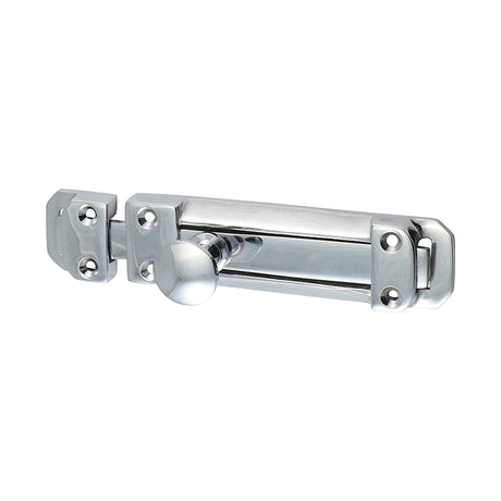 This is an image showing TIMCO Contract Flat Section Bolt - Polished Chrome - 210 x 35mm - 1 Each Bag available from T.H Wiggans Ironmongery in Kendal, quick delivery at discounted prices.