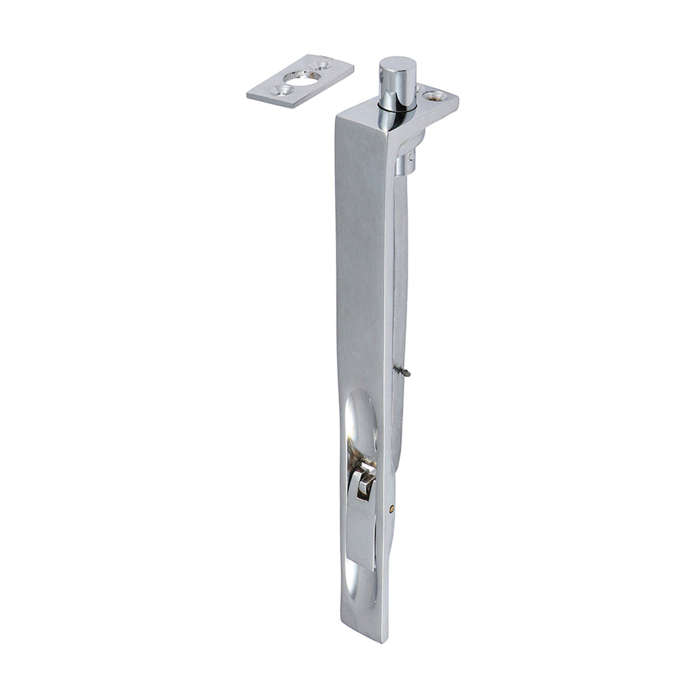 This is an image showing TIMCO Lever Action Flush Bolt - Polished Chrome - 200 x 19mm - 1 Each Bag available from T.H Wiggans Ironmongery in Kendal, quick delivery at discounted prices.