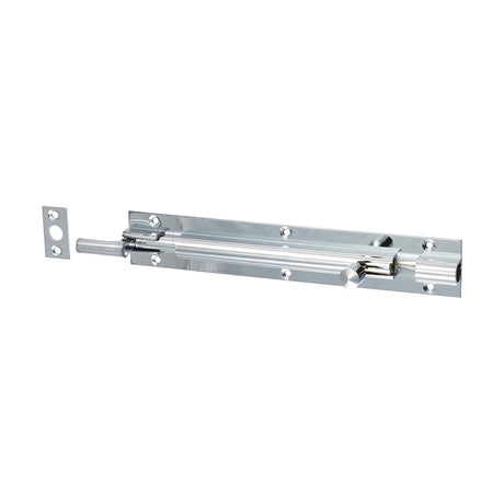 This is an image showing TIMCO Necked Barrel Bolt - Polished Chrome - 150 x 25mm - 1 Each Bag available from T.H Wiggans Ironmongery in Kendal, quick delivery at discounted prices.