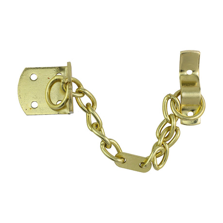 This is an image showing TIMCO Security Door Chain - Electro Brass - 44mm - 1 Each Bag available from T.H Wiggans Ironmongery in Kendal, quick delivery at discounted prices.