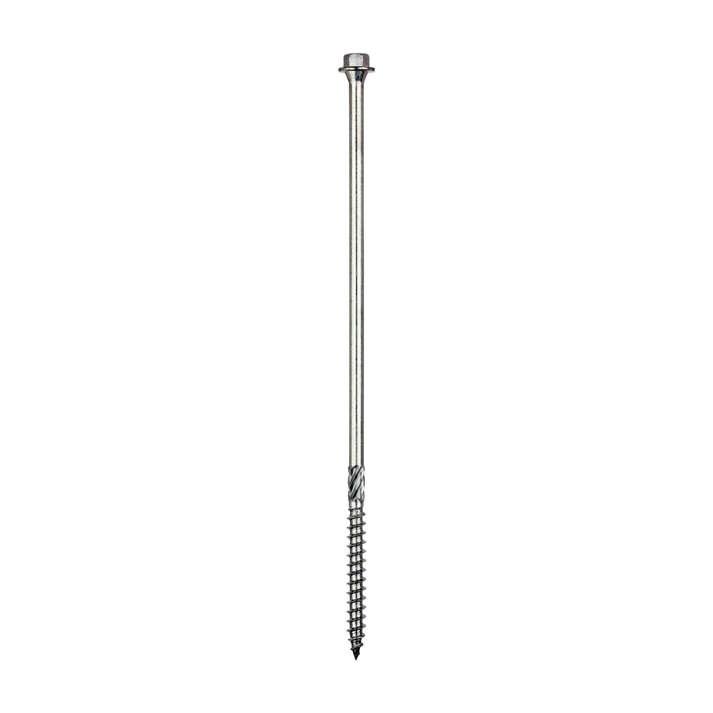 This is an image showing TIMCO Timber Frame Construction & Landscaping Screws - Hex - A4 Stainless Steel - 6.7 x 200 - 25 Pieces Tube available from T.H Wiggans Ironmongery in Kendal, quick delivery at discounted prices.