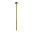 This is an image showing TIMCO Timber Frame Construction & Landscaping Screws - Wafer - Exterior - Green Organic - 8.0 x 200 - 50 Pieces Box available from T.H Wiggans Ironmongery in Kendal, quick delivery at discounted prices.