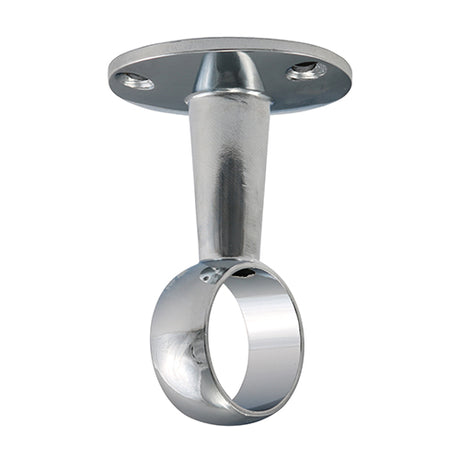 This is an image showing TIMCO Centre Bracket - For Round Tube - Polished Chrome - 25mm - 1 Each Bag available from T.H Wiggans Ironmongery in Kendal, quick delivery at discounted prices.