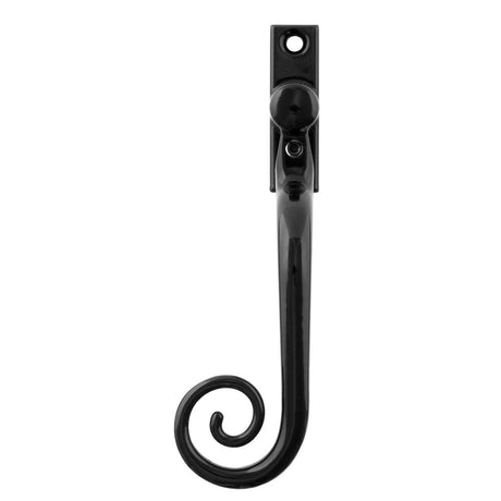 This is an image showing From The Anvil - Black Deluxe Monkeytail Espag - LH available from T.H Wiggans Architectural Ironmongery in Kendal, quick delivery and discounted prices