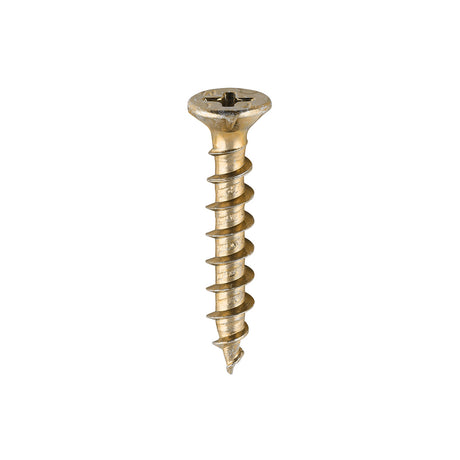 This is an image showing TIMCO Window Fabrication Screws - Countersunk with Ribs - PH - Single Thread - Gimlet Point - Yellow - 4.3 x 25 - 1000 Pieces Box available from T.H Wiggans Ironmongery in Kendal, quick delivery at discounted prices.
