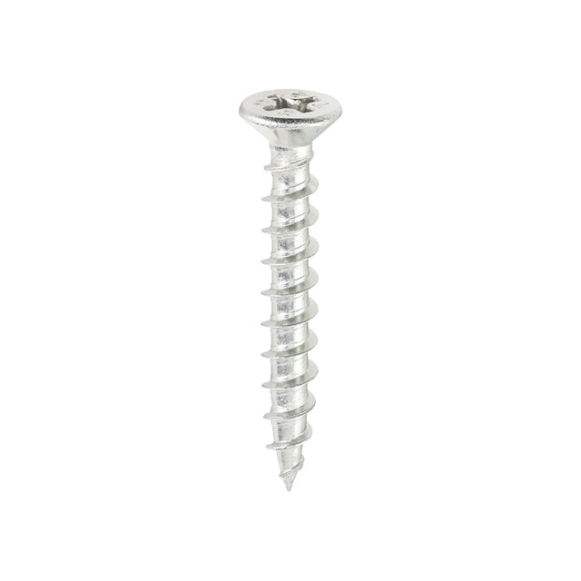 This is an image showing TIMCO Window Fabrication Screws - Countersunk with Ribs - PH - Single Thread - Gimlet Tip - Stainless Steel - 4.3 x 30 - 1000 Pieces Box available from T.H Wiggans Ironmongery in Kendal, quick delivery at discounted prices.