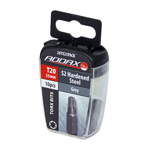 This is an image showing TIMCO S2 Driver Bits - TX - TX20 x 25 - 10 Pieces Blister Pack available from T.H Wiggans Ironmongery in Kendal, quick delivery at discounted prices.