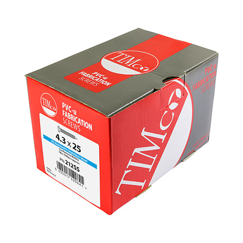 This is an image showing TIMCO Window Fabrication Screws - Friction Stay - Shallow Pan Countersunk - PH - Single Thread - Gimlet Tip - Stainless Steel - 4.3 x 20 - 1000 Pieces Box available from T.H Wiggans Ironmongery in Kendal, quick delivery at discounted prices.