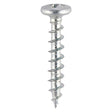 This is an image showing TIMCO Window Fabrication Screws - Friction Stay - Shallow Pan Countersunk - PH - Single Thread - Gimlet Point - Zinc - 4.3 x 20 - 1000 Pieces Box available from T.H Wiggans Ironmongery in Kendal, quick delivery at discounted prices.