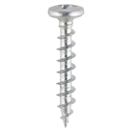 This is an image showing TIMCO Window Fabrication Screws - Friction Stay - Shallow Pan Countersunk - PH - Single Thread - Gimlet Point - Zinc - 4.3 x 20 - 1000 Pieces Box available from T.H Wiggans Ironmongery in Kendal, quick delivery at discounted prices.