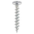 This is an image showing TIMCO Window Fabrication Screws - Friction Stay - Shallow Pan Countersunk - PH - Single Thread - Gimlet Point - Zinc - 4.3 x 25 - 1000 Pieces Box available from T.H Wiggans Ironmongery in Kendal, quick delivery at discounted prices.