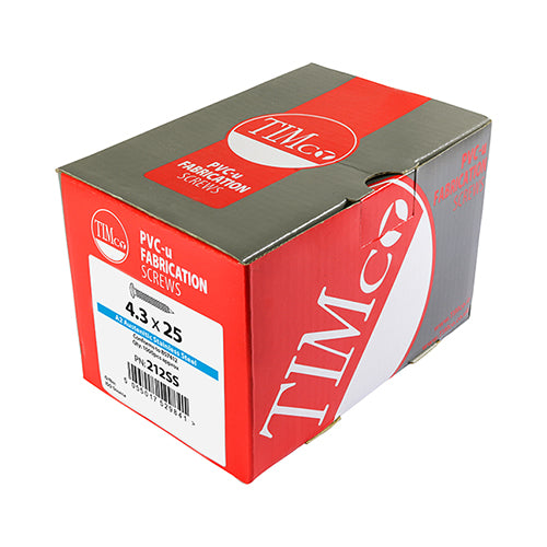 This is an image showing TIMCO Window Fabrication Screws - Friction Stay - Shallow Pan Countersunk - PH - Single Thread - Gimlet Tip - Stainless Steel - 4.3 x 16 - 1000 Pieces Box available from T.H Wiggans Ironmongery in Kendal, quick delivery at discounted prices.