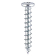 This is an image showing TIMCO Window Fabrication Screws - Friction Stay - Shallow Pan with Serrations - PH - Single Thread - Gimlet Point - Zinc - 4.8 x 16 - 1000 Pieces Box available from T.H Wiggans Ironmongery in Kendal, quick delivery at discounted prices.