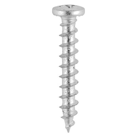 This is an image showing TIMCO Window Fabrication Screws - Friction Stay - Shallow Pan with Serrations - PH - Single Thread - Gimlet Tip - Stainless Steel - 4.8 x 25 - 1000 Pieces Box available from T.H Wiggans Ironmongery in Kendal, quick delivery at discounted prices.