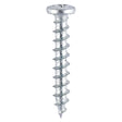 This is an image showing TIMCO Window Fabrication Screws - Friction Stay - Shallow Pan with Serrations - PH - Single Thread - Gimlet Point - Zinc - 4.8 x 25 - 1000 Pieces Box available from T.H Wiggans Ironmongery in Kendal, quick delivery at discounted prices.