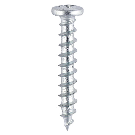 This is an image showing TIMCO Window Fabrication Screws - Friction Stay - Shallow Pan with Serrations - PH - Single Thread - Gimlet Point - Zinc - 4.8 x 30 - 1000 Pieces Box available from T.H Wiggans Ironmongery in Kendal, quick delivery at discounted prices.