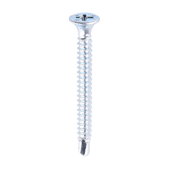 This is an image showing TIMCO Cill Screws - Bugle - PH - Self-Tapping Thread - Self-Drilling Point - Zinc - 4.2 x 42 - 500 Pieces Box available from T.H Wiggans Ironmongery in Kendal, quick delivery at discounted prices.