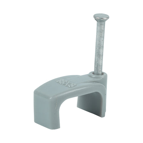 This is an image showing TIMCO Flat Twin & Earth Cable Clips - Grey - To fit 10.0mm - 100 Pieces Box available from T.H Wiggans Ironmongery in Kendal, quick delivery at discounted prices.