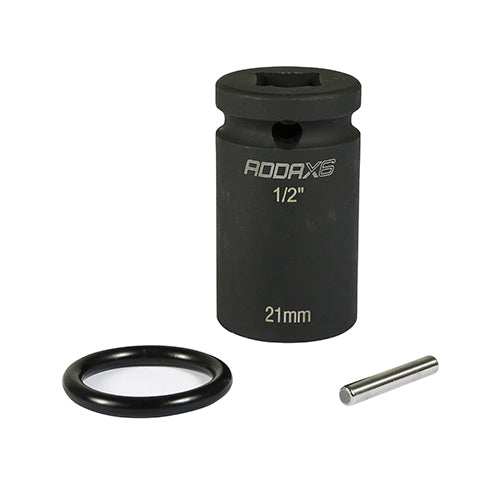 This is an image showing TIMCO Scaffolders Short Impact Socket - 21 x 52mm - 1 Each Box available from T.H Wiggans Ironmongery in Kendal, quick delivery at discounted prices.