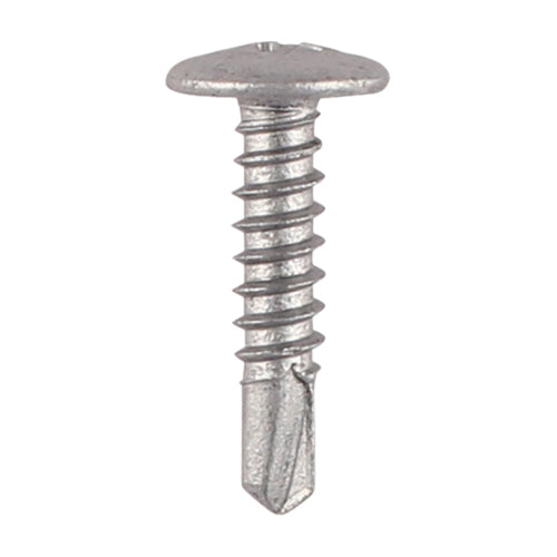 This is an image showing TIMCO Metal Construction Sheet & Framing Screws - PH - Low Profile Wafer - Exterior - Silver Organic - 4.8 x 22 - 200 Pieces Box available from T.H Wiggans Ironmongery in Kendal, quick delivery at discounted prices.