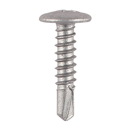 This is an image showing TIMCO Metal Construction Sheet & Framing Screws - PH - Low Profile Wafer - Exterior - Silver Organic - 4.8 x 22 - 200 Pieces Box available from T.H Wiggans Ironmongery in Kendal, quick delivery at discounted prices.