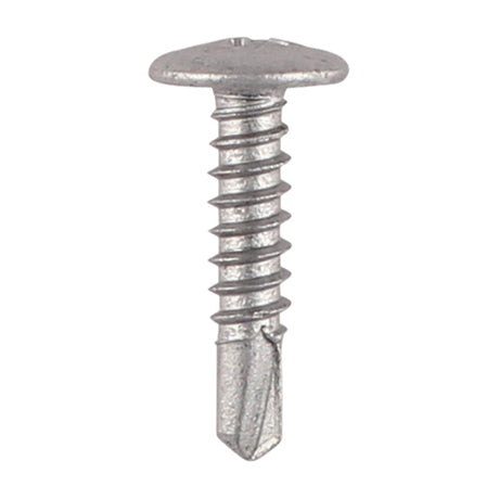 This is an image showing TIMCO Metal Construction Sheet & Framing Screws - PH - Low Profile Wafer - Exterior - Silver Organic - 4.8 x 22 - 200 Pieces Box available from T.H Wiggans Ironmongery in Kendal, quick delivery at discounted prices.