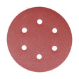 This is an image showing TIMCO Random Orbital Sanding Discs - 80 Grit - Red - 150mm - 5 Pieces Pack available from T.H Wiggans Ironmongery in Kendal, quick delivery at discounted prices.