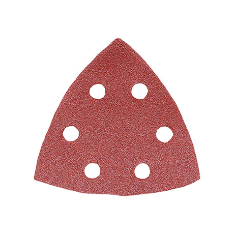 This is an image showing TIMCO Delta Sanding Pads - 80 Grit - Red - 95 x 95mm - 5 Pieces Pack available from T.H Wiggans Ironmongery in Kendal, quick delivery at discounted prices.