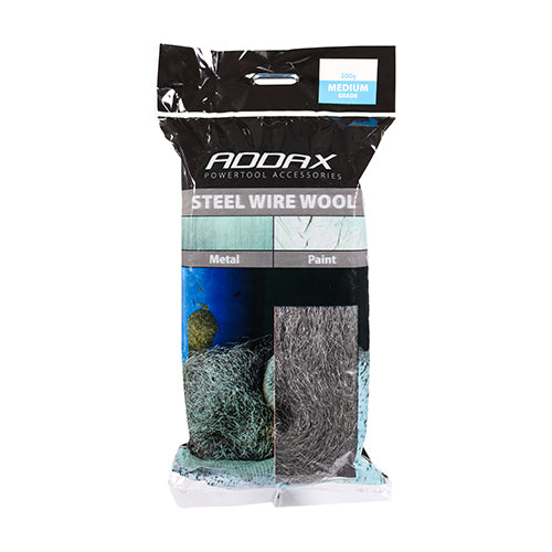 This is an image showing TIMCO Steel Wire Wool - Medium - 200g - 1 Each Bag available from T.H Wiggans Ironmongery in Kendal, quick delivery at discounted prices.