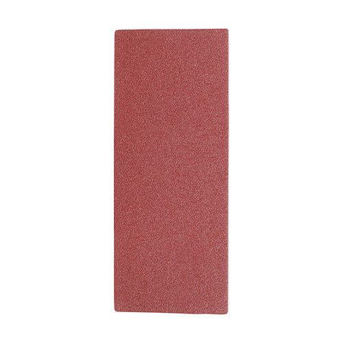 This is an image showing TIMCO 1/3 Sanding Sheets - Mixed - Red - Unpunched - 93 x 230mm (80/120/180) - 5 Pieces Pack available from T.H Wiggans Ironmongery in Kendal, quick delivery at discounted prices.