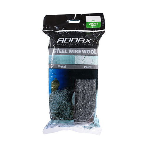 This is an image showing TIMCO Steel Wire Wool - Coarse - 200g - 1 Each Bag available from T.H Wiggans Ironmongery in Kendal, quick delivery at discounted prices.