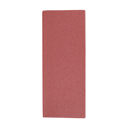 This is an image showing TIMCO 1/3 Sanding Sheets - 120 Grit - Red - Unpunched - 93 x 230mm - 5 Pieces Pack available from T.H Wiggans Ironmongery in Kendal, quick delivery at discounted prices.