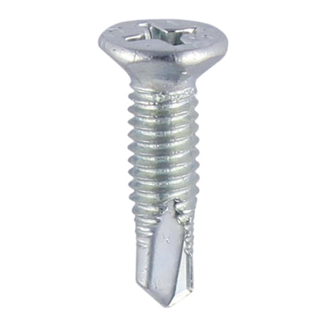 This is an image showing TIMCO Window Fabrication Screws - Countersunk Facet - PH - Metric Thread - Self-Drilling Point - Zinc - M4 x 16 - 1000 Pieces Box available from T.H Wiggans Ironmongery in Kendal, quick delivery at discounted prices.