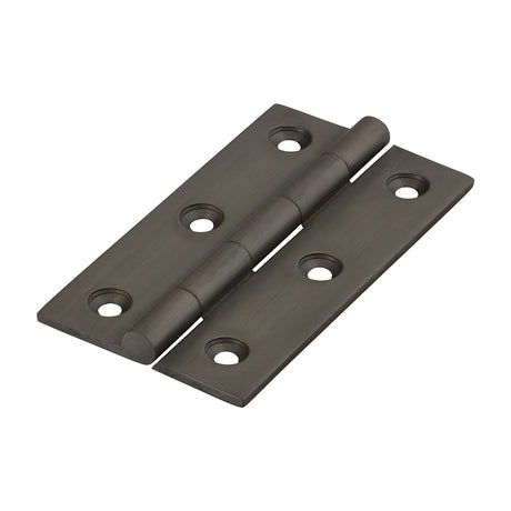 This is an image showing TIMCO Solid Drawn Hinge - Solid Brass - Bronze - 75 x 40 - 2 Pieces Bag available from T.H Wiggans Ironmongery in Kendal, quick delivery at discounted prices.