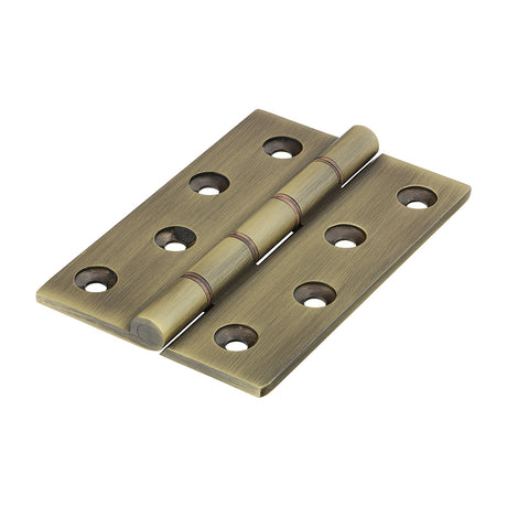 This is an image showing TIMCO Double Phosphor Bronze Washered Butt Hinge - Solid Brass - Antique Brass - 102 x 67 - 2 Pieces Box available from T.H Wiggans Ironmongery in Kendal, quick delivery at discounted prices.