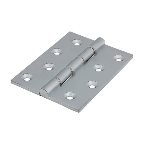 This is an image showing TIMCO Double Stainless Steel Washered Butt Hinge - Solid Brass - Satin Chrome - 102 x 75 - 2 Pieces Box available from T.H Wiggans Ironmongery in Kendal, quick delivery at discounted prices.