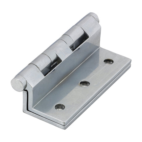This is an image showing TIMCO Ball Bearing Stormproof Hinge (1951) - Solid Brass - Polished Chrome - 64 x 55 - 2 Pieces Box available from T.H Wiggans Ironmongery in Kendal, quick delivery at discounted prices.